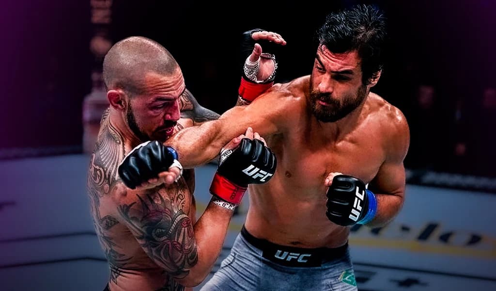Kron Gracie throwing a punch at Cub Swanson during their UFC fight.